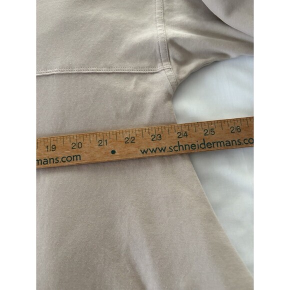 Planet by Lauren G Top One Size Beige Cotton Soft Lagenlook Comfy Shirt - Picture 9 of 13